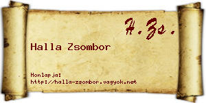 Halla Zsombor névjegykártya