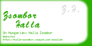 zsombor halla business card